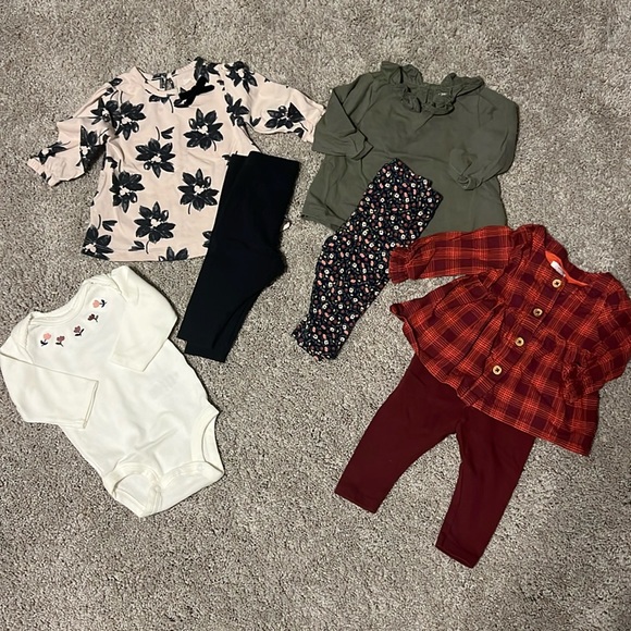 🍂🍁 Baby girl fall outfits - set of 3 - Picture 1 of 5